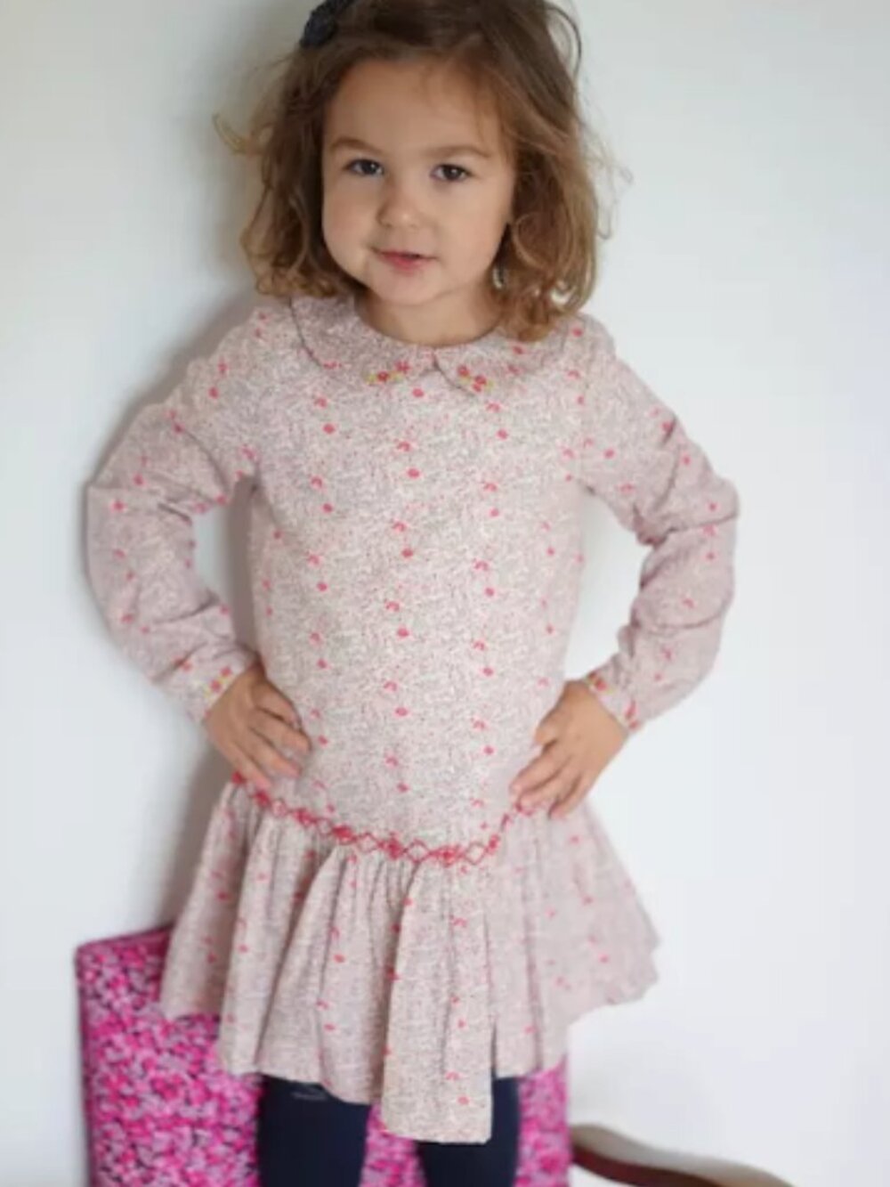 Pretty Wild Adele Liberty Katie and Millie Pink Red Embroidered Floral Dress 24M